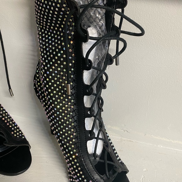 Sold! Bling appeal high heel peep toe booties! - Picture 4 of 4